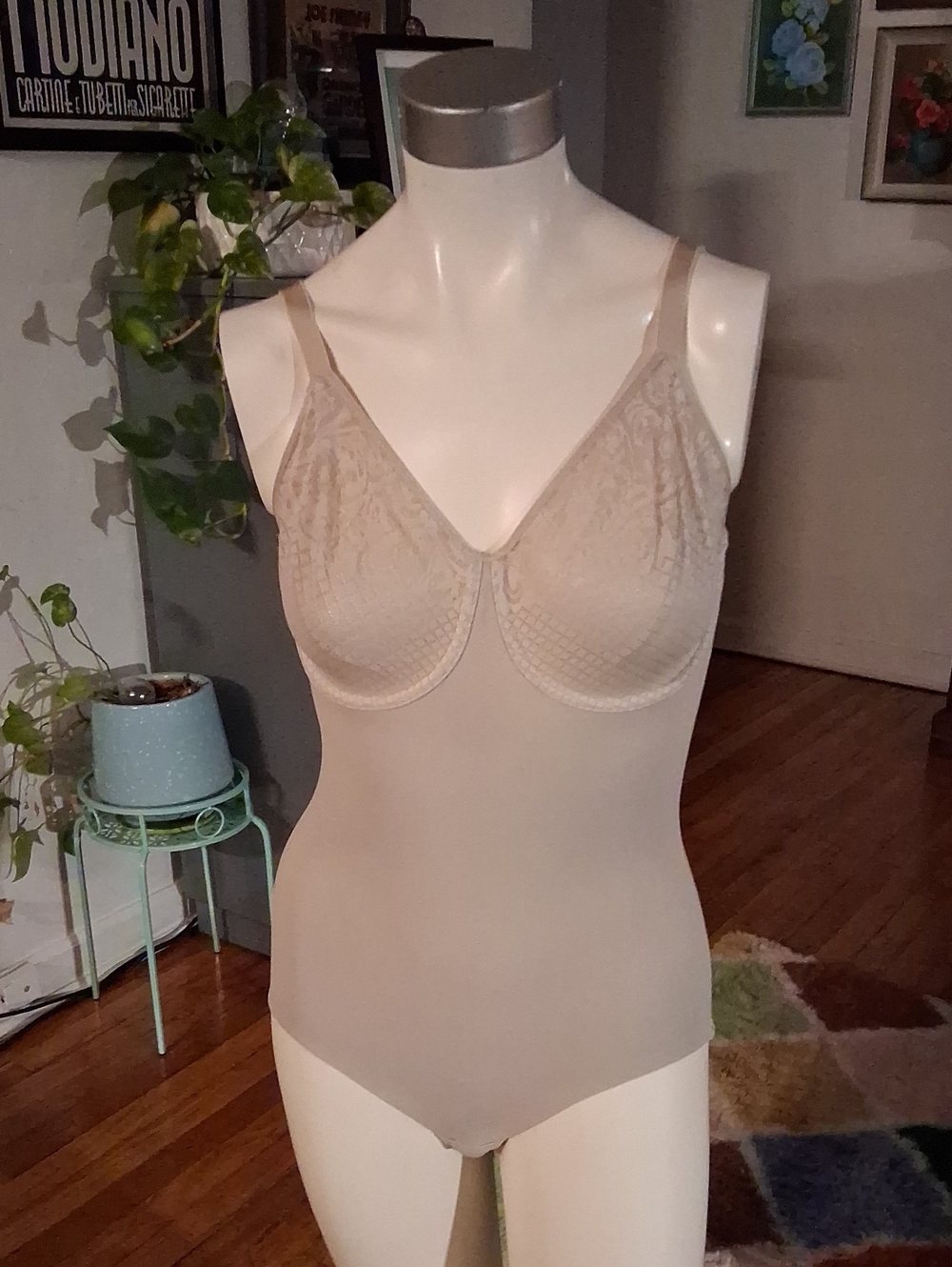 Seamless Beige Shapewear Bodysuit